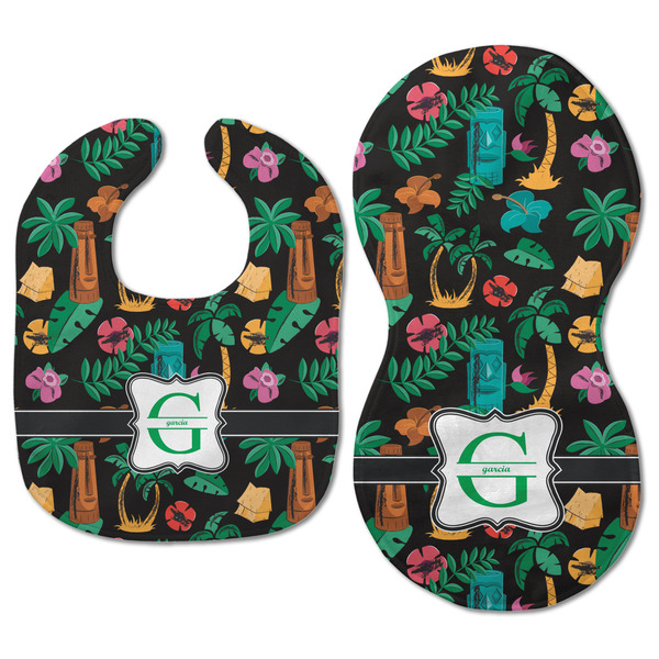 Hawaiian Masks Baby Bib & Burp Set - Approval (new bib & burp)