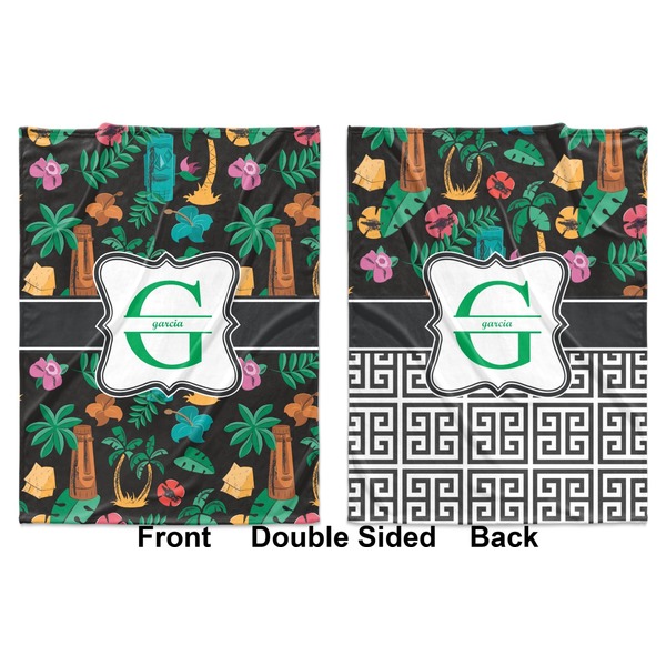 Hawaiian Masks Baby Blanket (Double Sided - Printed Front and Back)
