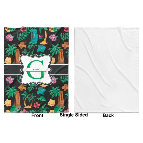 Hawaiian Masks Baby Blanket (Single Side - Printed Front, White Back)