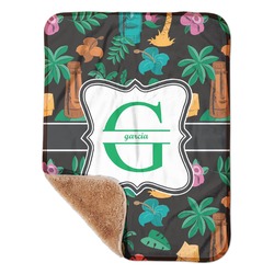 Hawaiian Masks Sherpa Baby Blanket 30" x 40" (Personalized)