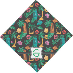 Hawaiian Masks Dog Bandana Scarf w/ Name and Initial