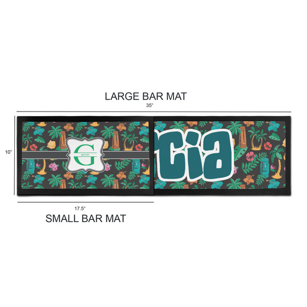 Hawaiian Masks Bar Mats - Sizing Chart