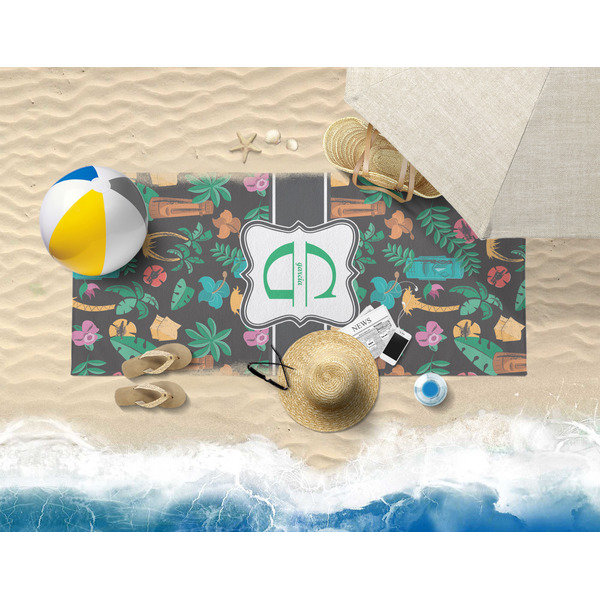 Hawaiian Masks Beach Towel Lifestyle