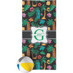 Hawaiian Masks Beach Towel (Personalized)