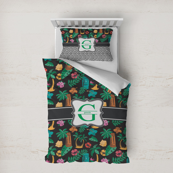 Custom Hawaiian Masks Duvet Cover Set - Twin XL (Personalized)