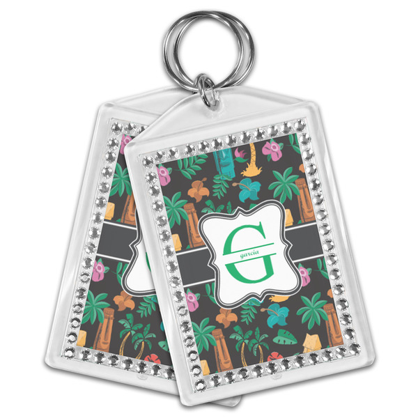 Hawaiian Masks Bling Keychain - MAIN