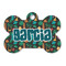 Hawaiian Masks Bone Shaped Dog ID Tag (Personalized)