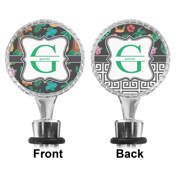 Hawaiian Masks Bottle Stopper - Front and Back