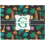 Hawaiian Masks Woven Fabric Placemat - Twill w/ Name and Initial
