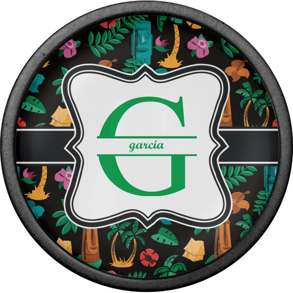 Hawaiian Masks Cabinet Knob - Black - Front