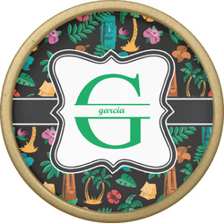 Hawaiian Masks Cabinet Knob - Gold (Personalized)