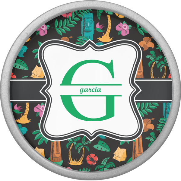 Hawaiian Masks Cabinet Knob - Nickel - Front