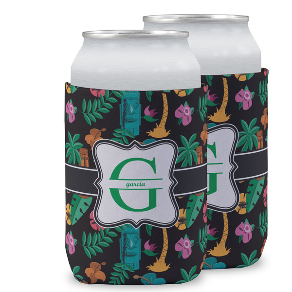 Custom Hawaiian Masks Can Cooler (12 oz) w/ Name and Initial