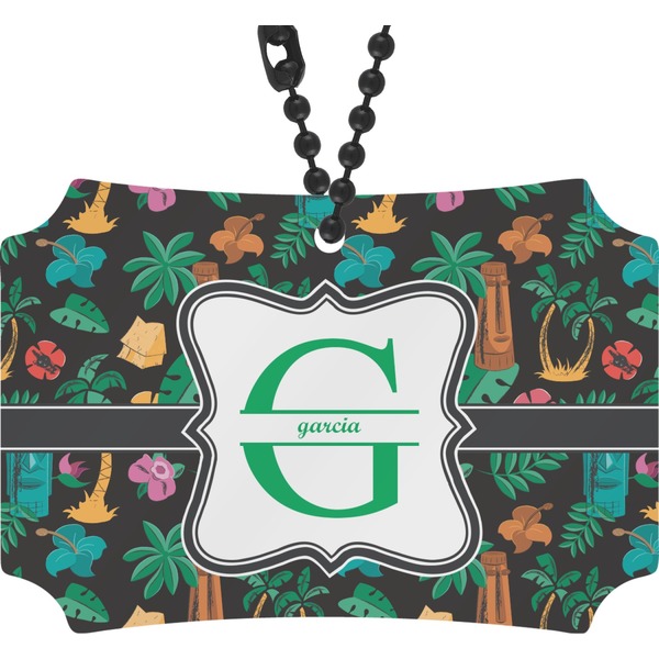 Custom Hawaiian Masks Rear View Mirror Ornament (Personalized)