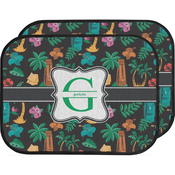 Custom Hawaiian Masks Car Floor Mats (Back Seat) (Personalized)