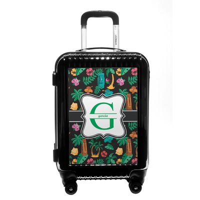 Hawaiian Masks Carry On Hard Shell Suitcase (Personalized)