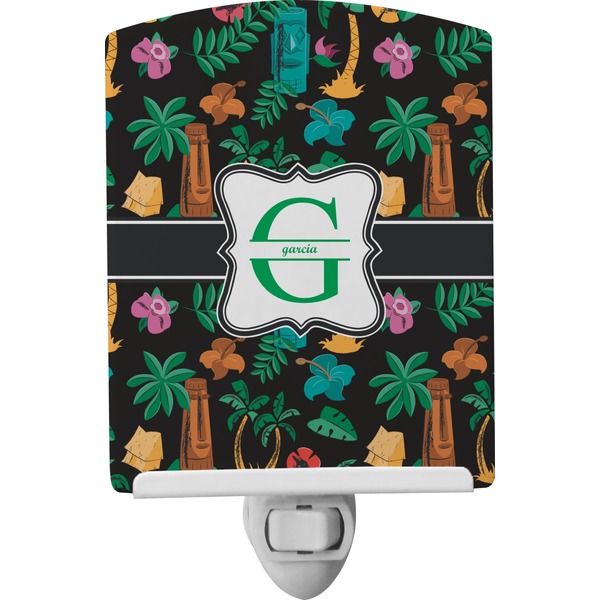 Custom Hawaiian Masks Ceramic Night Light (Personalized)