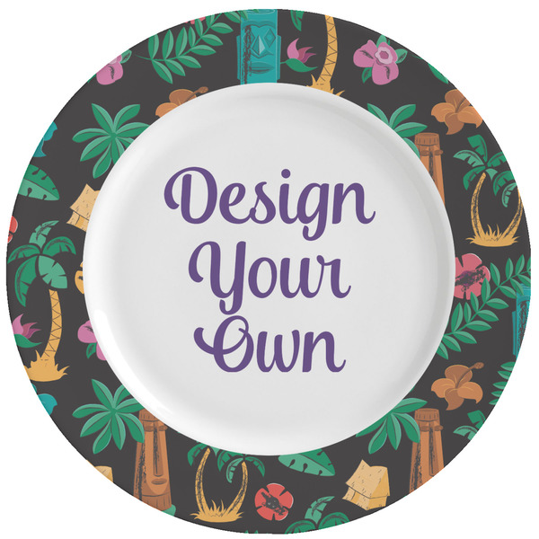 Custom Hawaiian Masks Ceramic Dinner Plates (Set of 4) (Personalized)