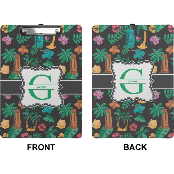 Hawaiian Masks Clipboard (Letter) (Front + Back)