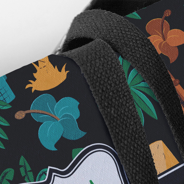 Hawaiian Masks Closeup of Tote w/Black Handles