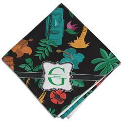 Hawaiian Masks Cloth Dinner Napkin - Single w/ Name and Initial