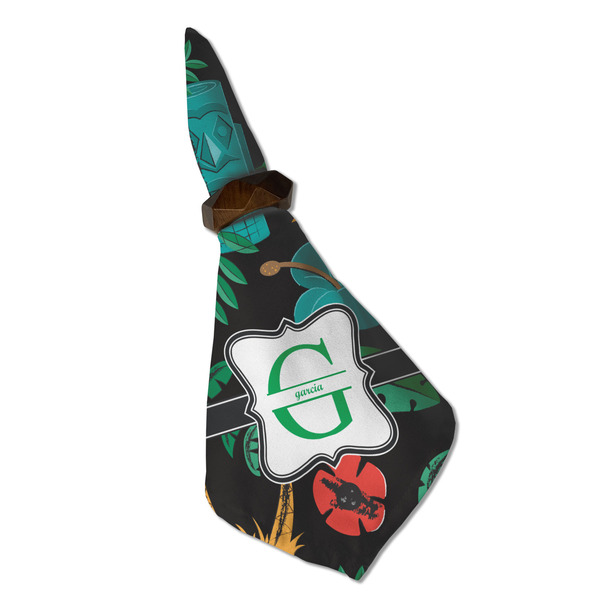 Hawaiian Masks Cloth Napkins - Personalized Dinner (Folded in Ring) (MAIN)