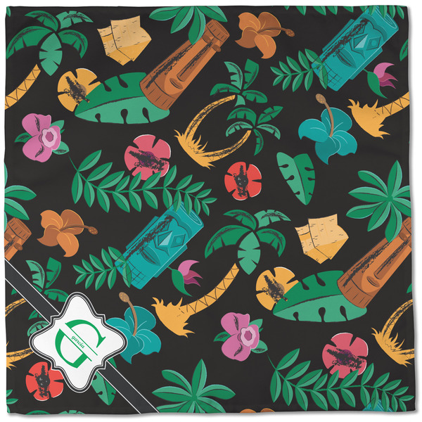 Hawaiian Masks Cloth Napkins - Personalized Dinner (Full Open)