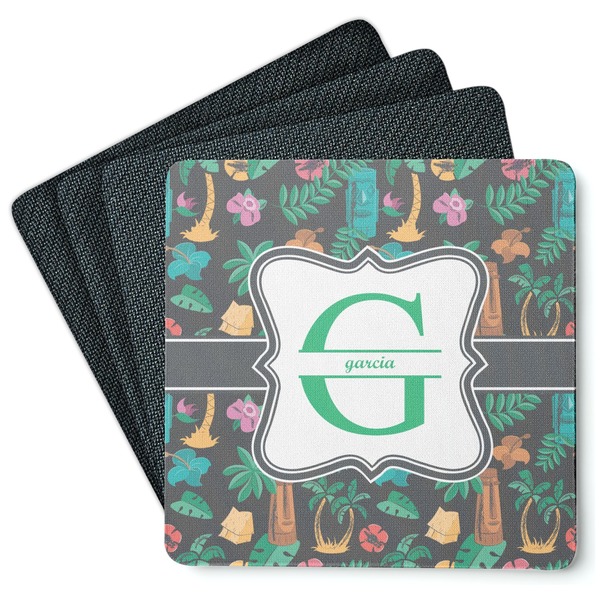 Hawaiian Masks Coaster Rubber Back - Main
