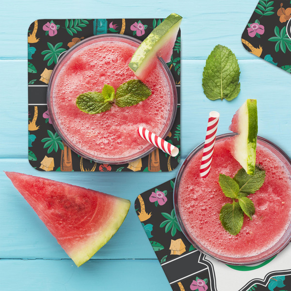 Hawaiian Masks Coaster Set - LIFESTYLE
