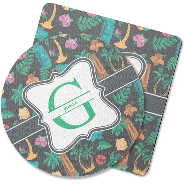 Custom Hawaiian Masks Rubber Backed Coaster (Personalized)