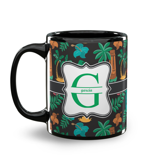 Hawaiian Masks Coffee Mug - 11 oz - Black