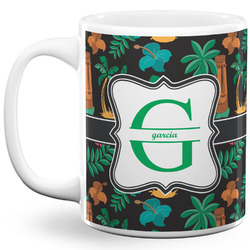 Hawaiian Masks 11 Oz Coffee Mug - White (Personalized)