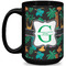Hawaiian Masks 15 Oz Coffee Mug - Black (Personalized)