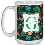 Hawaiian Masks 15 Oz Coffee Mug - White (Personalized)