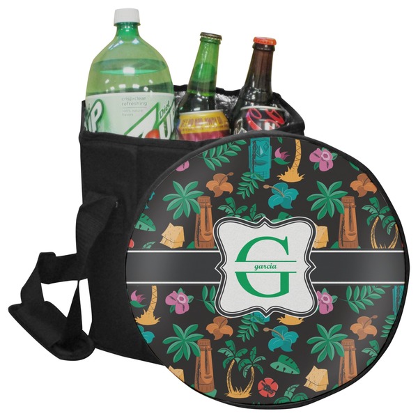 Custom Hawaiian Masks Collapsible Cooler & Seat (Personalized)