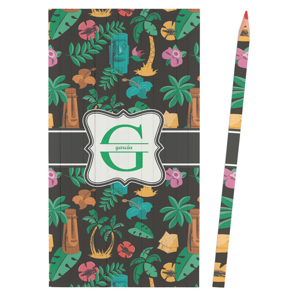 Hawaiian Masks Colored Pencils - Front View