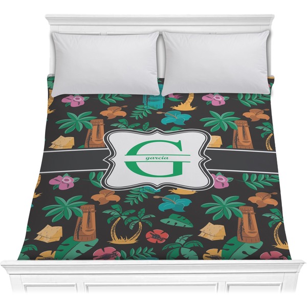 Custom Hawaiian Masks Comforter - Full / Queen (Personalized)