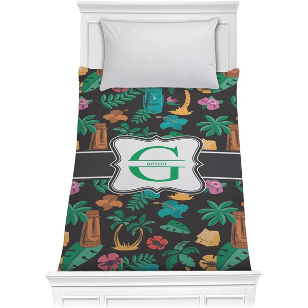 Custom Hawaiian Masks Comforter - Twin (Personalized)