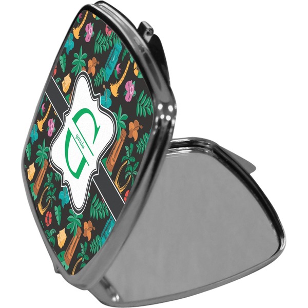 Hawaiian Masks Compact Mirror (Side View)