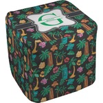 Hawaiian Masks Cube Pouf Ottoman - 13" (Personalized)