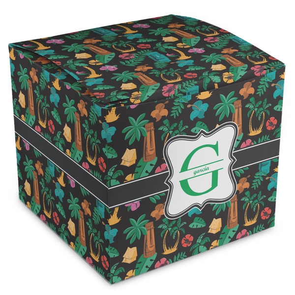 Custom Hawaiian Masks Cube Favor Gift Boxes (Personalized)