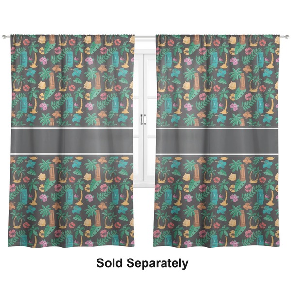Hawaiian Masks Curtain 112x80 - Lined