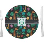 Hawaiian Masks 10" Glass Lunch / Dinner Plates - Single or Set (Personalized)