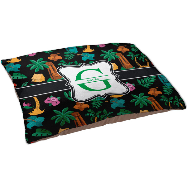 Hawaiian Masks Dog Bed - Large