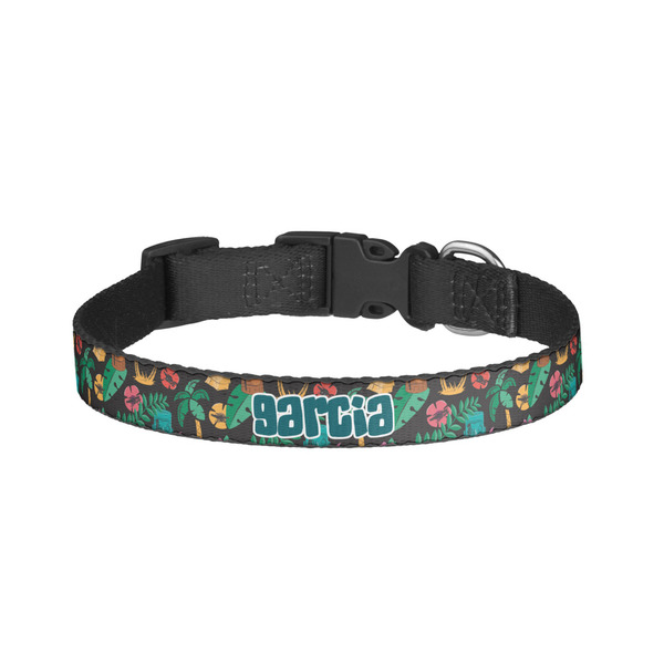 Custom Hawaiian Masks Dog Collar - Large (Personalized)