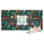 Hawaiian Masks Dog Towel (Personalized)