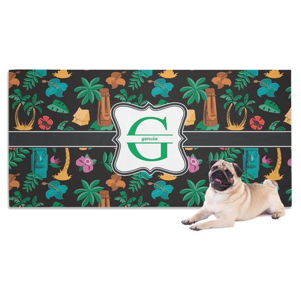 Custom Hawaiian Masks Dog Towel (Personalized)