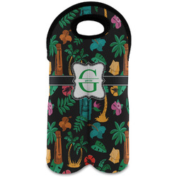 Hawaiian Masks Wine Tote Bag (2 Bottles) (Personalized)