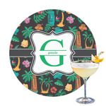 Hawaiian Masks Printed Drink Topper - 3.25" (Personalized)
