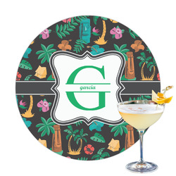 Hawaiian Masks Printed Drink Topper (Personalized)